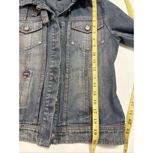 BCBG VINTAGE LADIES BLUE JEAN JACKET MAX AZRIA SIZE XS - Picture 10 of 11
